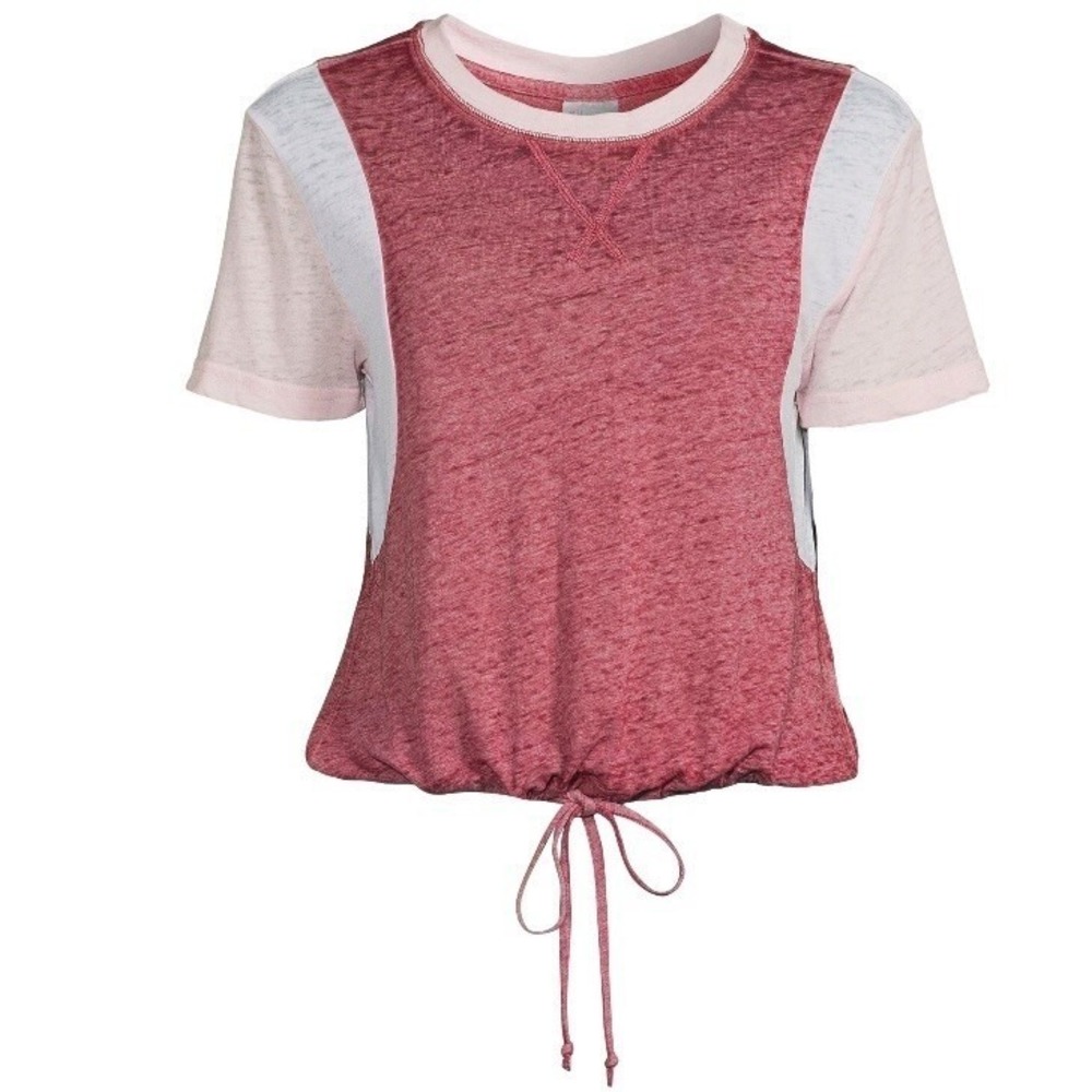 No Boundaries Burnwash Tshirt Small 3-5 New with Tags Color Block Front Tie Cute